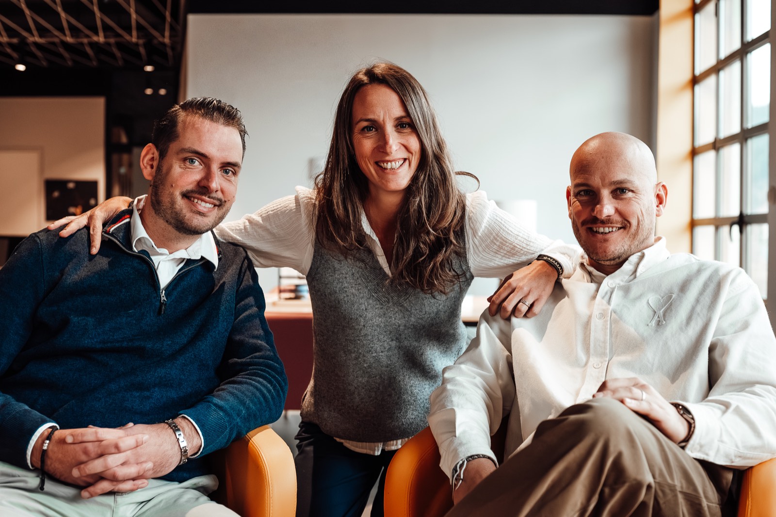 L'équipe de La Première Agence : Renaud Escot, Virginie Collomb et Pierre Tardy